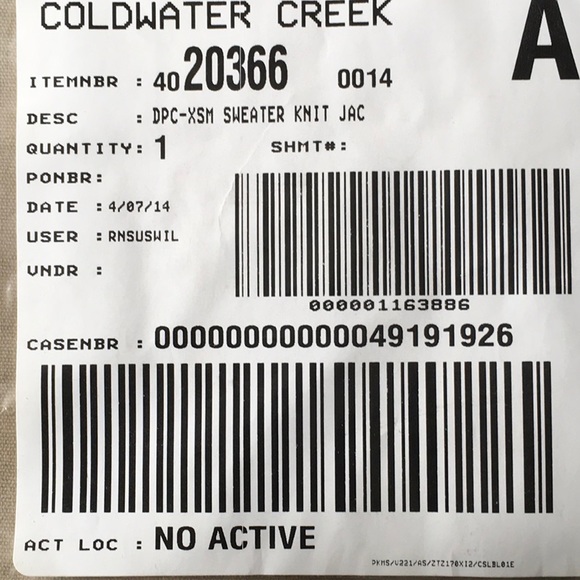 A Coldwater Creek Sweater Knit Jacket. Size 16. - Picture 3 of 3